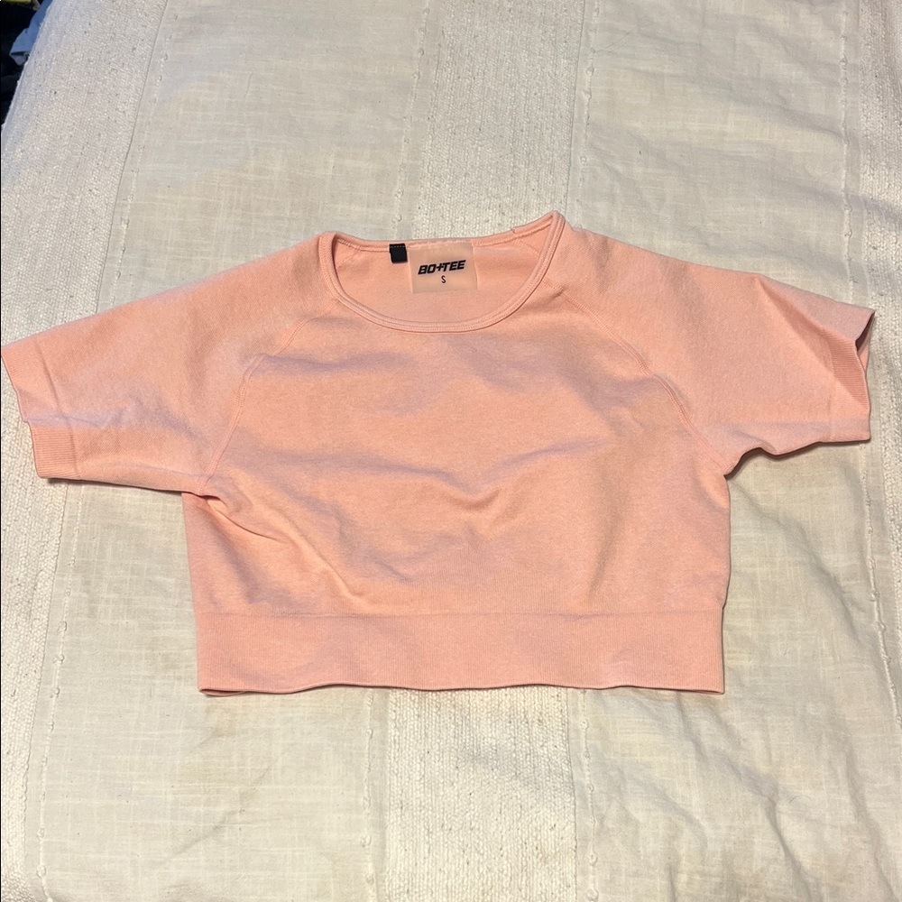Pink Cropped Workout top